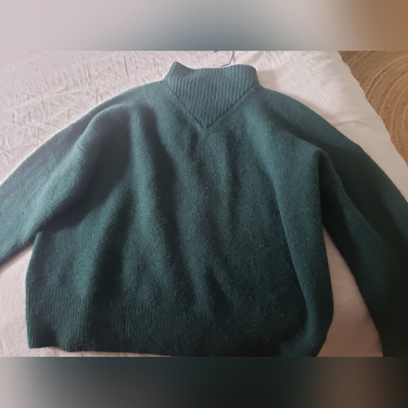 Madewell deep forest green XL sweater mock neck nwot - Picture 2 of 14